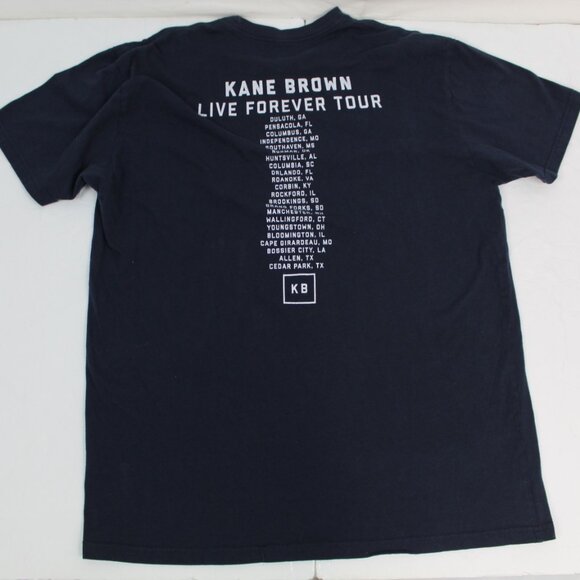 Kane Brown Concert Size XL Blue Live Forever Tour Short Sleeve Tshirt - Picture 7 of 12